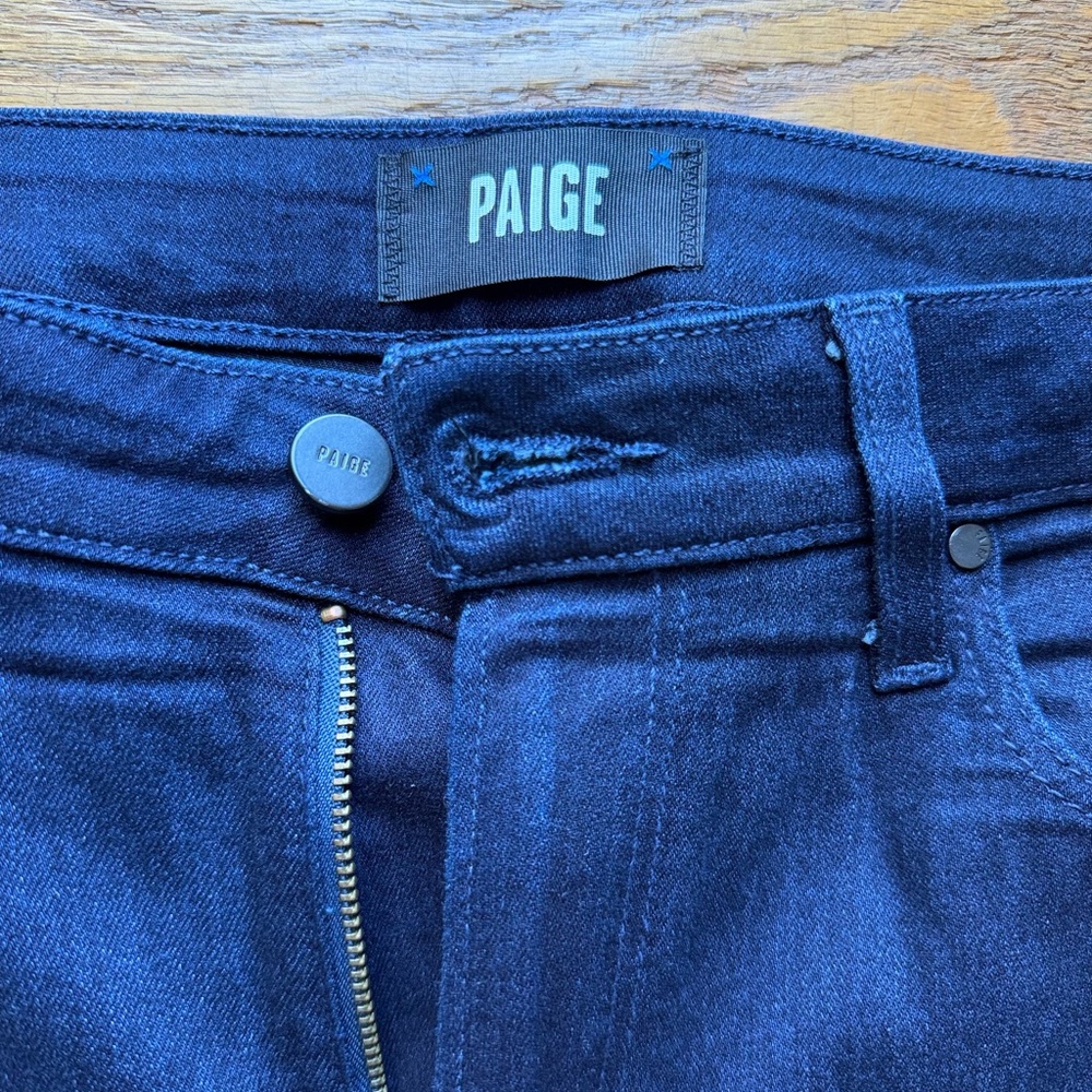 PAIGE Hoxton Ankle High Rise Skinny Jeans Size 30 Dark Blue Denim